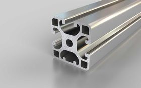 Aluminiumprofil, 40 x 40 mm, L, 1N, Nut 8