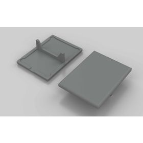 Abdeckkappe für Winkel 40 x 40, verkehrsgrau RAL7042, Nut 8