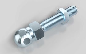 Gewindestange für Gelenkstellfüße, M8 x 40 mm, Kugelkopf-D=15 mm