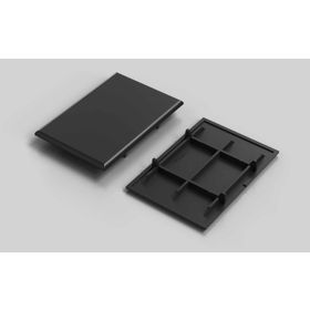 Abdeckkappe für Winkel 80 × 80, schwarz, Nut 8