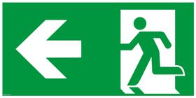 Rettungszeichen nachleuchtend; Fahnenschild