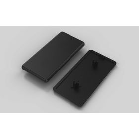 Abdeckkappe ESD, 40x80 mm, schwarz, Nut 8