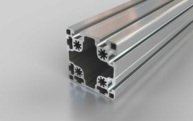 Aluminiumprofil, 90 x 90 mm, L, 4NVS, Nut 10