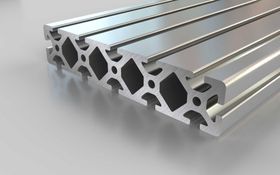 Aluminiumprofil, 200 x 40 mm, Nut 8
