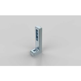 Bodenwinkel 120 x 45 x 28, blank, Nut 6