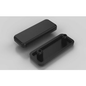 Abdeckkappe, 16 x 40 mm, schwarz, Nut 8