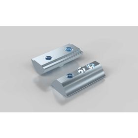 Nutenstein, mit Federkugel, Führungssteg und Gewindestift, M5, Nut 8