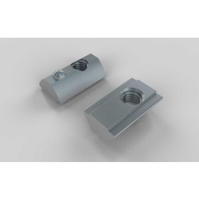 Nutenstein einschwenkbar, mit Federkugel, gekerbt, M8, Nut 8