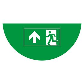 LongLife Schild –Bodenmarkierung ½ Kreis; Bodenkennzeichnungsschild ½ selbstkl.