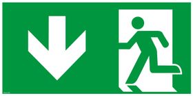 Rettungszeichen nachleuchtend; Fahnenschild