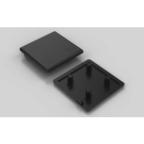 Abdeckkappe, 40x40 mm, schwarz, Nut 5