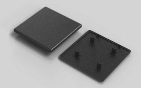 Abdeckkappe, 80 x 80 mm, schwarz, Nut 8