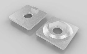 Adapterplatte für Lenkrolle, Nut 10