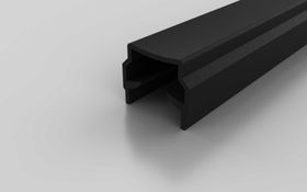 Abdeckprofil und Einfassprofil, schwarz RAL 9005, Nut 8