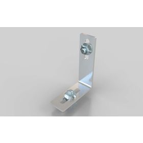 Befestigungswinkel 80 × 100 × 3, Edelstahl, Nut 10/10