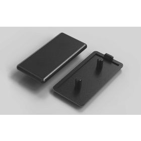 Abdeckkappe, 30 x 60 mm, schwarz, Nut 6