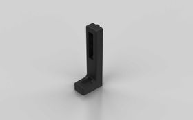 Bodenwinkel mit Höhenverstellung 120 x 45 x 28, schwarz, Nut 6