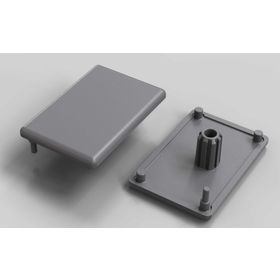 Abdeckkappe, 30 x 45 mm, signalgrau, Nut 8