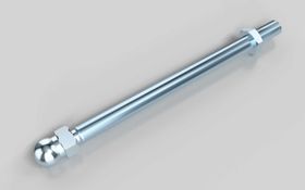 Gewindestange für Gelenkstellfüße, M10x150 mm, Kugelkopf-D=15 mm