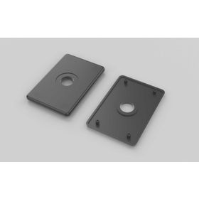 Abdeckkappe mit Loch, 60 x 90 mm, Nut 10