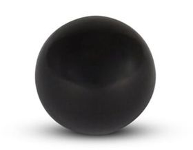 Ball knobs M8 / threaded insert of brass, glossy