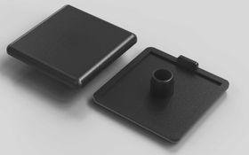 Abdeckkappe, 45 x 45 mm, schwarz, Nut 10