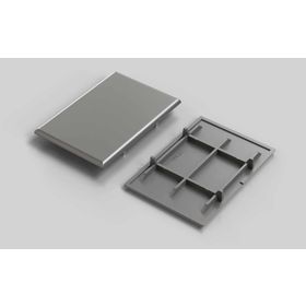 Abdeckkappe für Winkel 80 × 80, schwarz, Nut 8