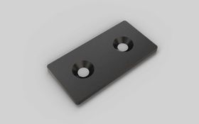 Verbindungsplatte 30 × 60 mm, schwarz pulverbeschichtet