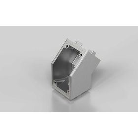 Verbinder 45° Profil 45 × 45 silber pulverbeschichtet, Nut 10