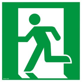 Rettungszeichen nachleuchtend; Winkelschild zur Wandmontage