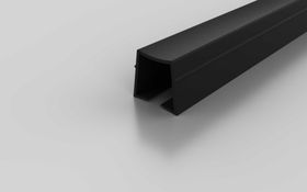 Abdeckprofil und Einfassprofil, schwarz RAL 9005, Nut 10/10L