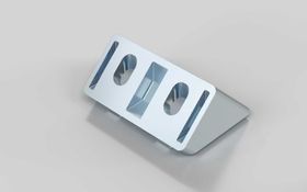 Winkelverbinder 40/20 45°, blank, Nut 5