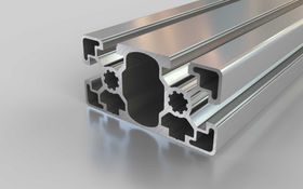 Aluminiumprofil, 90 x 45 mm, L, 4N, Nut 10