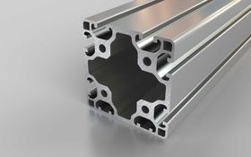 Aluminiumprofil, 80 x 80 mm, L, 2N, Nut 8