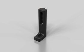 Bodenwinkel mit Höhenverstellung 120 x 45 x 28, schwarz, Nut 8