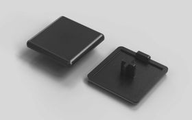 Abdeckkappe ESD, 40 x 40 mm, schwarz, Nut 10