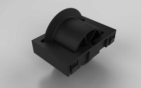 Rolleinsatz D28, Rollenabstand 50 / Teilung 50 für Aluminium Rollenprofil, mit Spurkranz