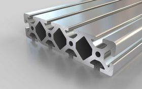 Aluminiumprofil, 160 x 40 mm, Nut 8