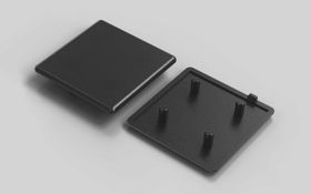 Abdeckkappe, 60 x 60 mm, schwarz, Nut 6