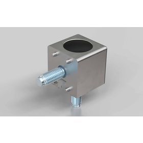 Würfelverbinder 30/2, silber lackiert, Nut 8