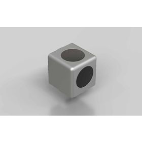 Würfelverbinder 40/2, blank, Nut 8