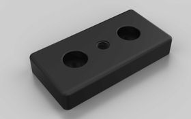 Fußplatte, 50 x 100 mm, schwarz, Nut 10