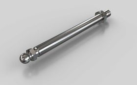 Gewindestange für Gelenkstellfüße, M16 x 200 mm, Kugelkopf-D=15 mm