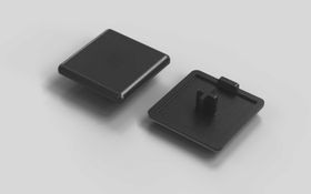 Abdeckkappe, 40 x 40 mm, schwarz, Nut 10