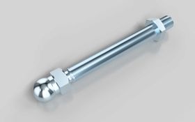 Gewindestange für Gelenkstellfüße, M10x90 mm, Kugelkopf-D=15 mm