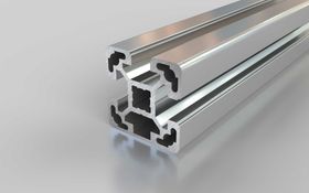 Aluminiumprofil, 40 x 40 mm, L, 3N, Nut 10