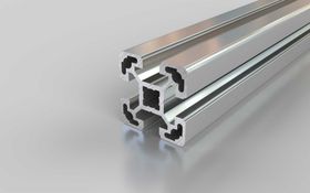 Aluminiumprofil, 40 x 40 mm, L, Nut 10