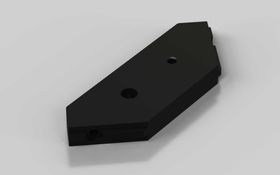 Bodenbefestigungsplatte, 160 x 160 mm, schwarz, Nut 8