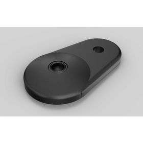 Fußplatte oval mit Anschraubbohrung, D=80 mm