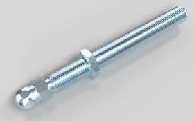 Gewindestange für Gelenkstellfüße, M12 x 125 mm, Kugelkopf-D=15 mm